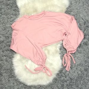 Boohoo Bell Sleeve Cropped Top